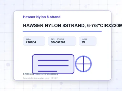 HAWSER NYLON 8STRAND, 6-7/8"CIRX220MTR - Hawser Nylon 8-strand - IMPA 210654 - UOM CL