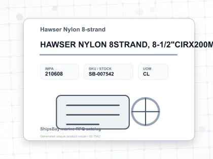 HAWSER NYLON 8STRAND, 8-1/2"CIRX200MTR - Hawser Nylon 8-strand - IMPA 210608 - UOM CL