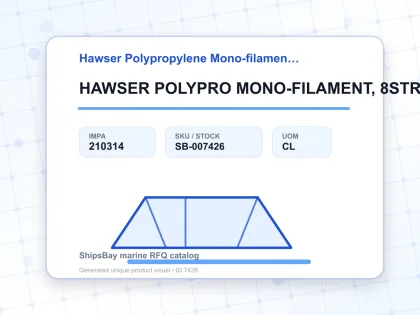 HAWSER POLYPRO MONO-FILAMENT, 8STRAND 10"CIRX200MTR - Hawser Polypropylene Mono-filament 8-strand - IMPA 210314 - UOM CL