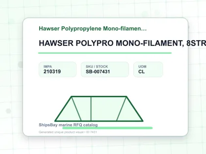 HAWSER POLYPRO MONO-FILAMENT, 8STRAND 12-3/8"CIRX200MTR - Hawser Polypropylene Mono-filament 8-strand - IMPA 210319 - UOM CL