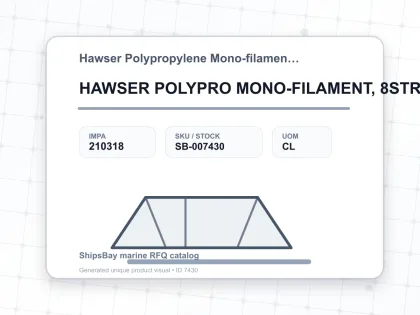HAWSER POLYPRO MONO-FILAMENT, 8STRAND 12"CIRX200MTR - Hawser Polypropylene Mono-filament 8-strand - IMPA 210318 - UOM CL