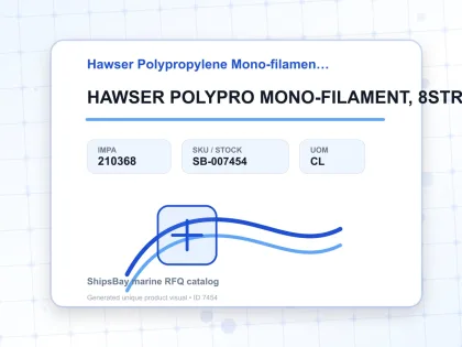 HAWSER POLYPRO MONO-FILAMENT, 8STRAND 12"CIRX220MTR - Hawser Polypropylene Mono-filament 8-strand - IMPA 210368 - UOM CL