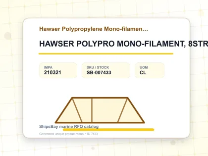 HAWSER POLYPRO MONO-FILAMENT, 8STRAND 13-5/8"CIRX200MTR - Hawser Polypropylene Mono-filament 8-strand - IMPA 210321 - UOM CL