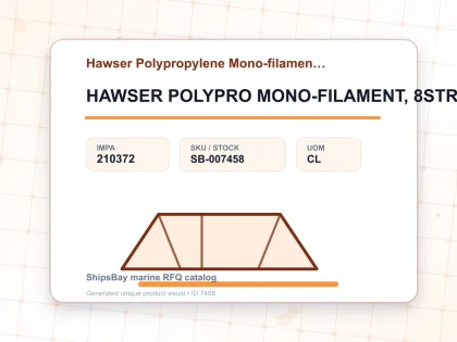 HAWSER POLYPRO MONO-FILAMENT, 8STRAND 14"CIRX220MTR - Hawser Polypropylene Mono-filament 8-strand - IMPA 210372 - UOM CL