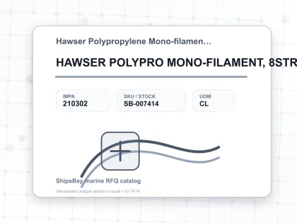 HAWSER POLYPRO MONO-FILAMENT, 8STRAND 6-1/4"CIRX200MTR - Hawser Polypropylene Mono-filament 8-strand - IMPA 210302 - UOM CL