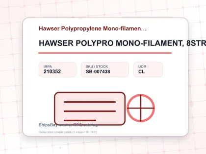 HAWSER POLYPRO MONO-FILAMENT, 8STRAND 6-1/4"CIRX220MTR - Hawser Polypropylene Mono-filament 8-strand - IMPA 210352 - UOM CL
