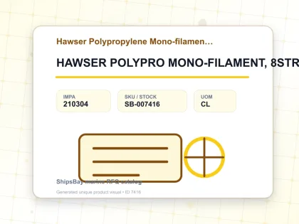 HAWSER POLYPRO MONO-FILAMENT, 8STRAND 6-7/8"CIRX200MTR - Hawser Polypropylene Mono-filament 8-strand - IMPA 210304 - UOM CL