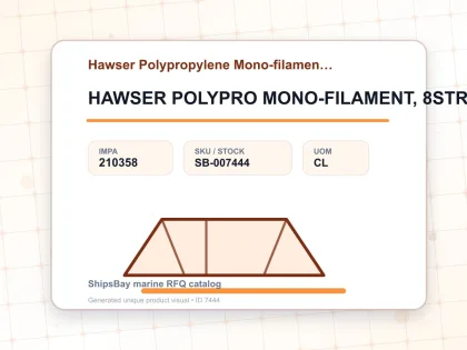 HAWSER POLYPRO MONO-FILAMENT, 8STRAND 8-1/2"CIRX220MTR - Hawser Polypropylene Mono-filament 8-strand - IMPA 210358 - UOM CL