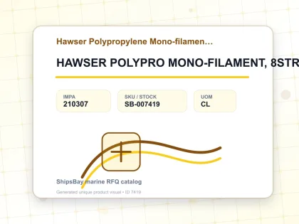 HAWSER POLYPRO MONO-FILAMENT, 8STRAND 8"CIRX200MTR - Hawser Polypropylene Mono-filament 8-strand - IMPA 210307 - UOM CL