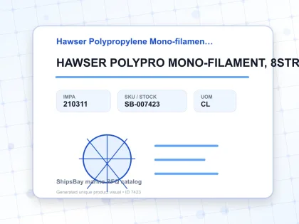 HAWSER POLYPRO MONO-FILAMENT, 8STRAND 9-1/4"CIRX200MTR - Hawser Polypropylene Mono-filament 8-strand - IMPA 210311 - UOM CL