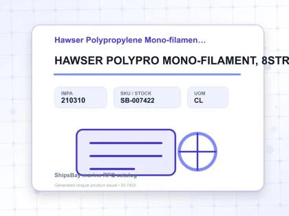 HAWSER POLYPRO MONO-FILAMENT, 8STRAND 9"CIRX200MTR - Hawser Polypropylene Mono-filament 8-strand - IMPA 210310 - UOM CL