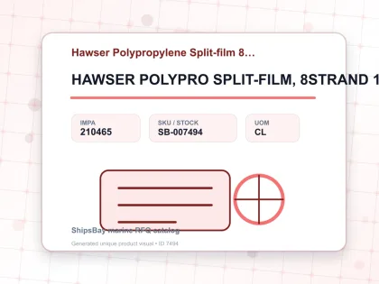 HAWSER POLYPRO SPLIT-FILM, 8STRAND 10-1/2"CIRX220MTR - Hawser Polypropylene Split-film 8-starnd - IMPA 210465 - UOM CL