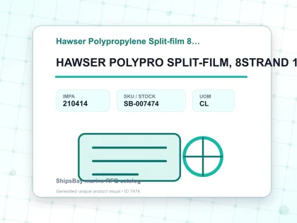 HAWSER POLYPRO SPLIT-FILM, 8STRAND 10"CIRX200MTR - Hawser Polypropylene Split-film 8-starnd - IMPA 210414 - UOM CL