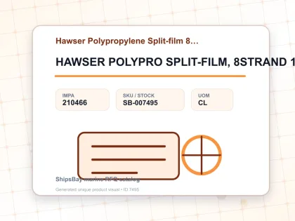 HAWSER POLYPRO SPLIT-FILM, 8STRAND 11-1/8"CIRX220MTR - Hawser Polypropylene Split-film 8-starnd - IMPA 210466 - UOM CL