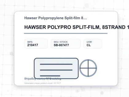 HAWSER POLYPRO SPLIT-FILM, 8STRAND 11-3/4"CIRX200MTR - Hawser Polypropylene Split-film 8-starnd - IMPA 210417 - UOM CL