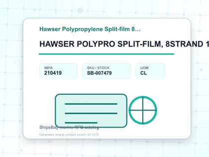 HAWSER POLYPRO SPLIT-FILM, 8STRAND 12-3/8"CIRX200MTR - Hawser Polypropylene Split-film 8-starnd - IMPA 210419 - UOM CL