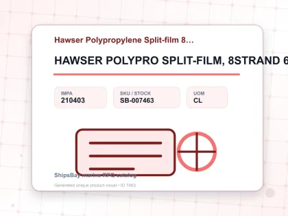 HAWSER POLYPRO SPLIT-FILM, 8STRAND 6-1/2"CIRX200MTR - Hawser Polypropylene Split-film 8-starnd - IMPA 210403 - UOM CL