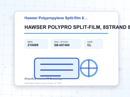 HAWSER POLYPRO SPLIT-FILM, 8STRAND 8-11/16"CIRX200MTR - Hawser Polypropylene Split-film 8-starnd - IMPA 210409 - UOM CL