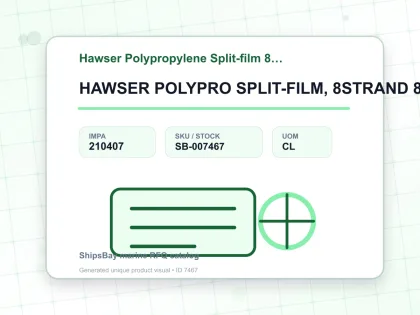 HAWSER POLYPRO SPLIT-FILM, 8STRAND 8"CIRX200MTR - Hawser Polypropylene Split-film 8-starnd - IMPA 210407 - UOM CL