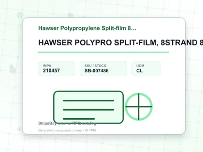 HAWSER POLYPRO SPLIT-FILM, 8STRAND 8"CIRX220MTR - Hawser Polypropylene Split-film 8-starnd - IMPA 210457 - UOM CL