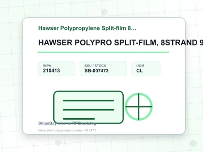 HAWSER POLYPRO SPLIT-FILM, 8STRAND 9-7/8"CIRX200MTR - Hawser Polypropylene Split-film 8-starnd - IMPA 210413 - UOM CL