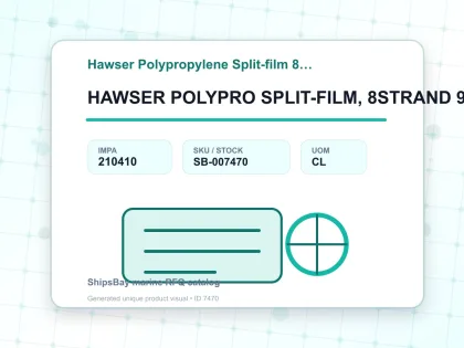 HAWSER POLYPRO SPLIT-FILM, 8STRAND 9"CIRX200MTR - Hawser Polypropylene Split-film 8-starnd - IMPA 210410 - UOM CL