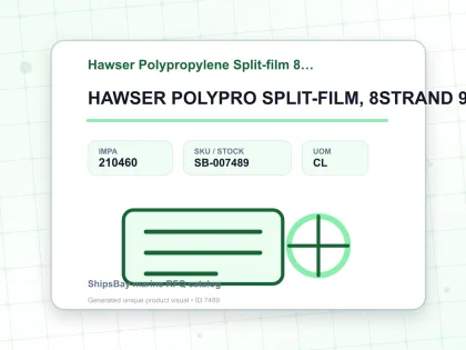 HAWSER POLYPRO SPLIT-FILM, 8STRAND 9"CIRX220MTR - Hawser Polypropylene Split-film 8-starnd - IMPA 210460 - UOM CL