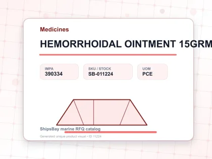 HEMORRHOIDAL OINTMENT 15GRM - Medicines - IMPA 390334 - UOM PCE