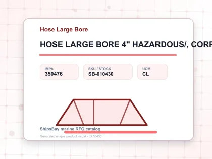 HOSE LARGE BORE 4" HAZARDOUS/, CORROSIVE CHEMICAL 10.5KGF/CM2 - Hose Large Bore - IMPA 350476 - UOM CL
