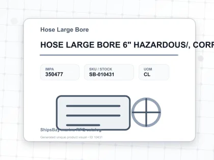 HOSE LARGE BORE 6" HAZARDOUS/, CORROSIVE CHEMICAL 10.5KGF/CM2 - Hose Large Bore - IMPA 350477 - UOM CL