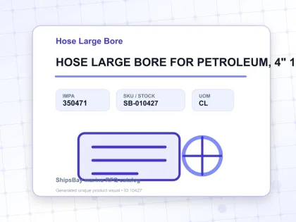 HOSE LARGE BORE FOR PETROLEUM, 4" 10.5KGF/CM2 - Hose Large Bore - IMPA 350471 - UOM CL