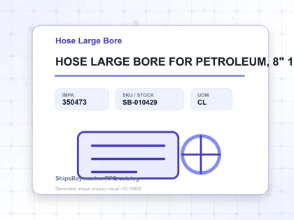 HOSE LARGE BORE FOR PETROLEUM, 8" 10.5KGF/CM2 - Hose Large Bore - IMPA 350473 - UOM CL