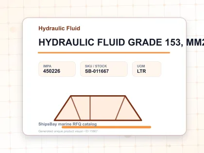 HYDRAULIC FLUID GRADE 153, MM2/S - Hydraulic Fluid - IMPA 450226 - UOM LTR