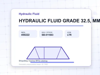 HYDRAULIC FLUID GRADE 32.5, MM2/S - Hydraulic Fluid - IMPA 450222 - UOM LTR