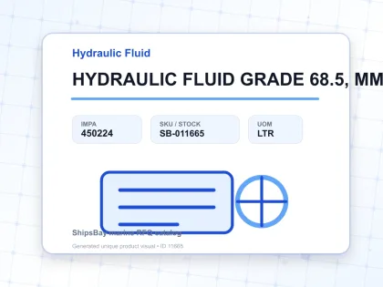 HYDRAULIC FLUID GRADE 68.5, MM2/S - Hydraulic Fluid - IMPA 450224 - UOM LTR