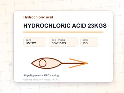HYDROCHLORIC ACID 23KGS - Hydrochloric acid - IMPA 550921 - UOM BO
