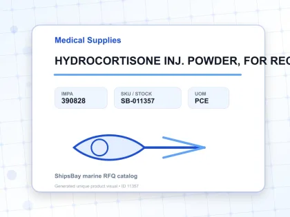 HYDROCORTISONE INJ. POWDER, FOR RECONSTITUTION 100MGM VIAL - Medical Supplies - IMPA 390828 - UOM PCE