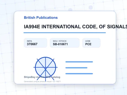 IA994E INTERNATIONAL CODE, OF SIGNALS (INCL SUPPLEMENT) - British Publications - IMPA 370667 - UOM PCE