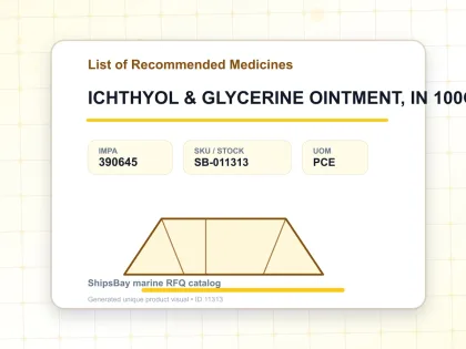 ICHTHYOL & GLYCERINE OINTMENT, IN 100GRM CONTAINER - List of Recommended Medicines - IMPA 390645 - UOM PCE
