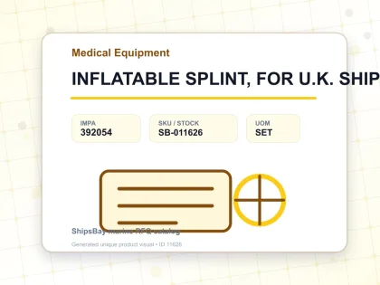 INFLATABLE SPLINT, FOR U.K. SHIPS - Medical Equipment - IMPA 392054 - UOM SET
