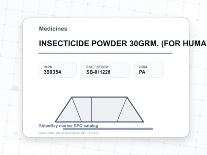 INSECTICIDE POWDER 30GRM, (FOR HUMAN BODY) - Medicines - IMPA 390354 - UOM PA