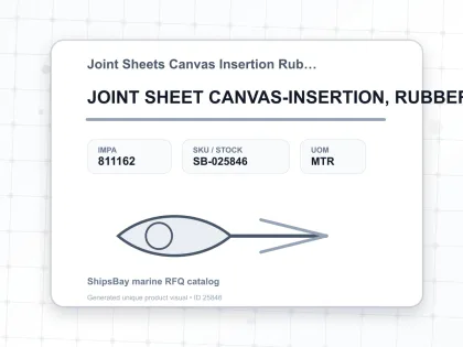 JOINT SHEET CANVAS-INSERTION, RUBBER 1.5X1000X1000MM - Joint Sheets Canvas Insertion Rubber - IMPA 811162 - UOM MTR