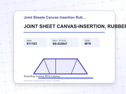 JOINT SHEET CANVAS-INSERTION, RUBBER 2.0X1000X1000MM - Joint Sheets Canvas Insertion Rubber - IMPA 811163 - UOM MTR