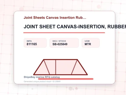 JOINT SHEET CANVAS-INSERTION, RUBBER 4.0X1000X1000MM - Joint Sheets Canvas Insertion Rubber - IMPA 811165 - UOM MTR