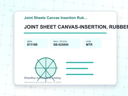 JOINT SHEET CANVAS-INSERTION, RUBBER 5.0X1000X1000MM - Joint Sheets Canvas Insertion Rubber - IMPA 811166 - UOM MTR