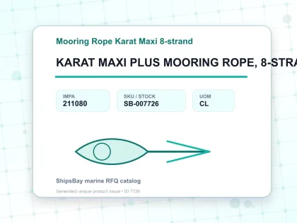 KARAT MAXI PLUS MOORING ROPE, 8-STRAND 10"CIRX220MTR - Mooring Rope Karat Maxi 8-strand - IMPA 211080 - UOM CL