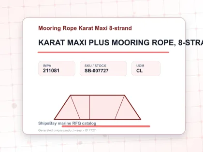 KARAT MAXI PLUS MOORING ROPE, 8-STRAND 11"CIRX220MTR - Mooring Rope Karat Maxi 8-strand - IMPA 211081 - UOM CL