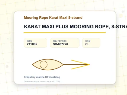 KARAT MAXI PLUS MOORING ROPE, 8-STRAND 12"CIRX220MTR - Mooring Rope Karat Maxi 8-strand - IMPA 211082 - UOM CL