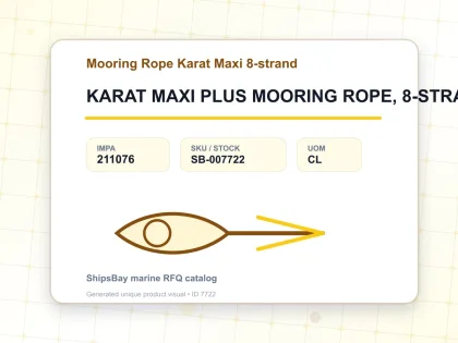 KARAT MAXI PLUS MOORING ROPE, 8-STRAND 7-1/2"CIRX220MTR - Mooring Rope Karat Maxi 8-strand - IMPA 211076 - UOM CL