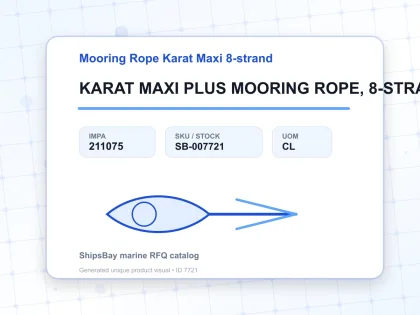 KARAT MAXI PLUS MOORING ROPE, 8-STRAND 7"CIRX220MTR - Mooring Rope Karat Maxi 8-strand - IMPA 211075 - UOM CL
